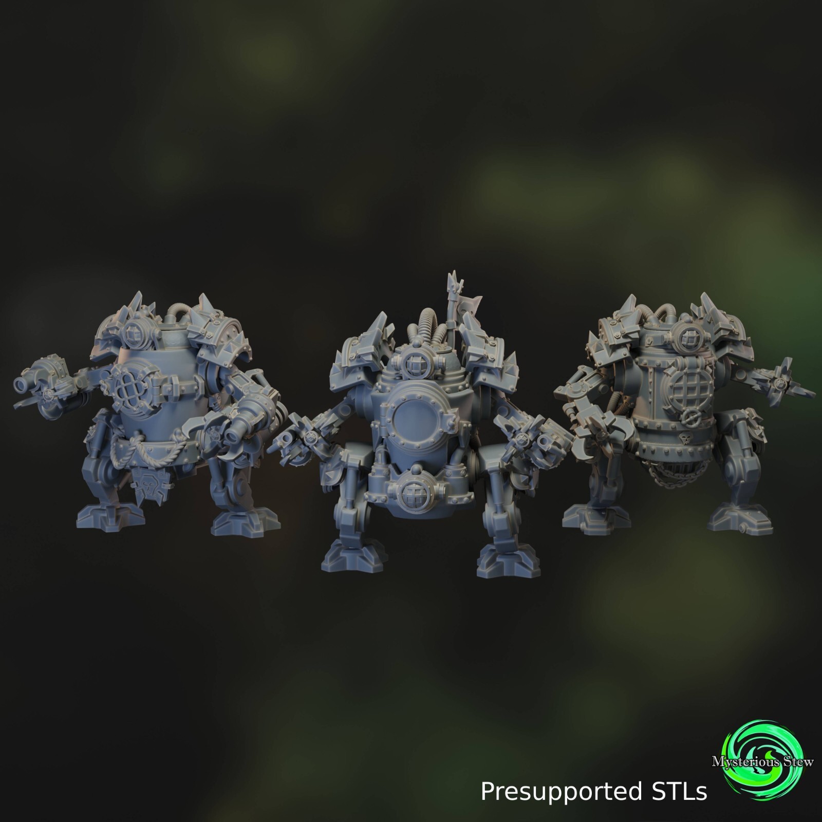 Orc Shark Catchers - Pirate Ork - Grimdark Sci-fi - Space Mech Warsuit