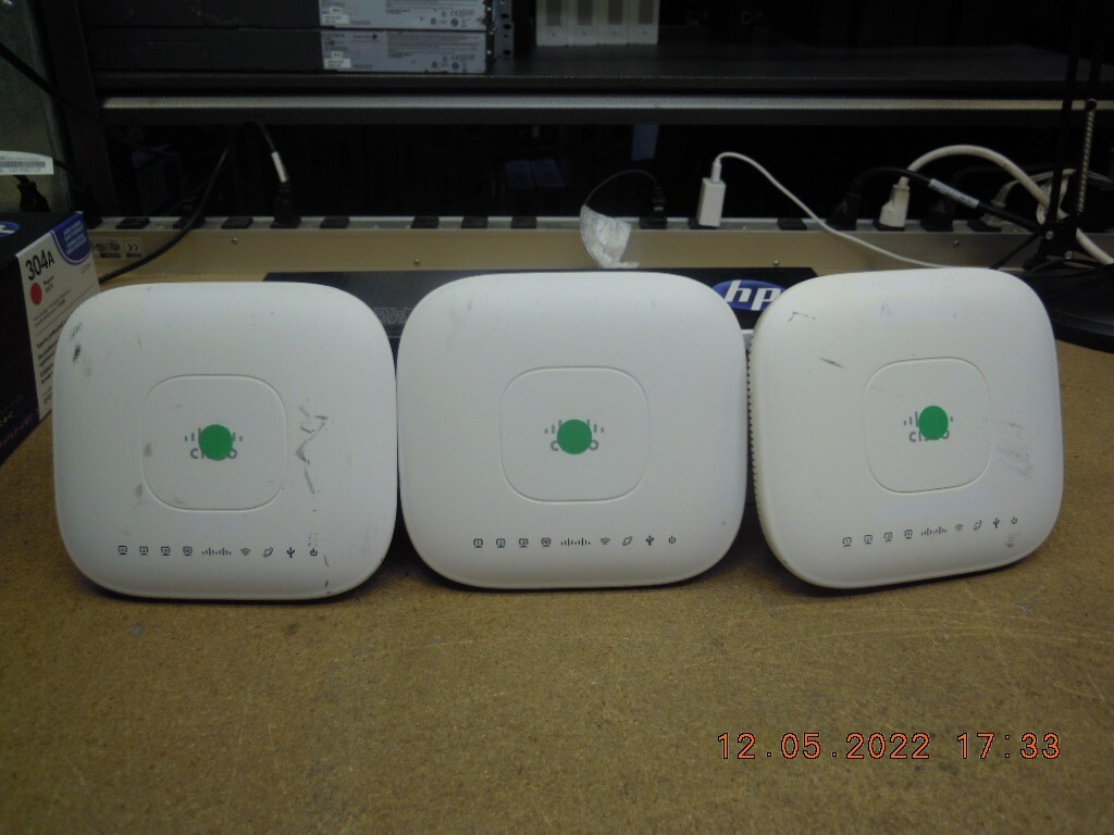 Lot of 3 Cisco AIR-OEAP602I-A-K9 802.11n Dual Band Wireless Access Point