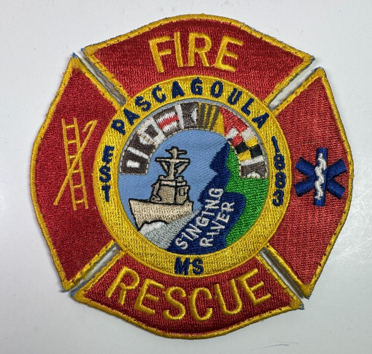 Pascagoula Fire Rescue Mississippi Singing River MS Patch Y5