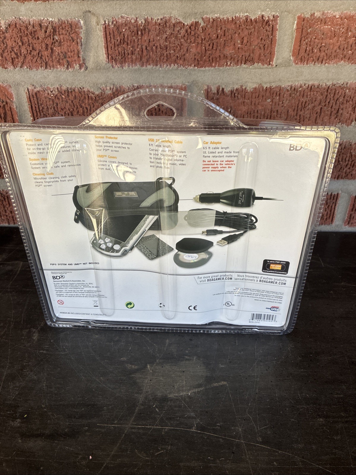 Sony PSP 2000 Accessory Kit Carry Case, Car Charger, Screen Protector, USB Cable