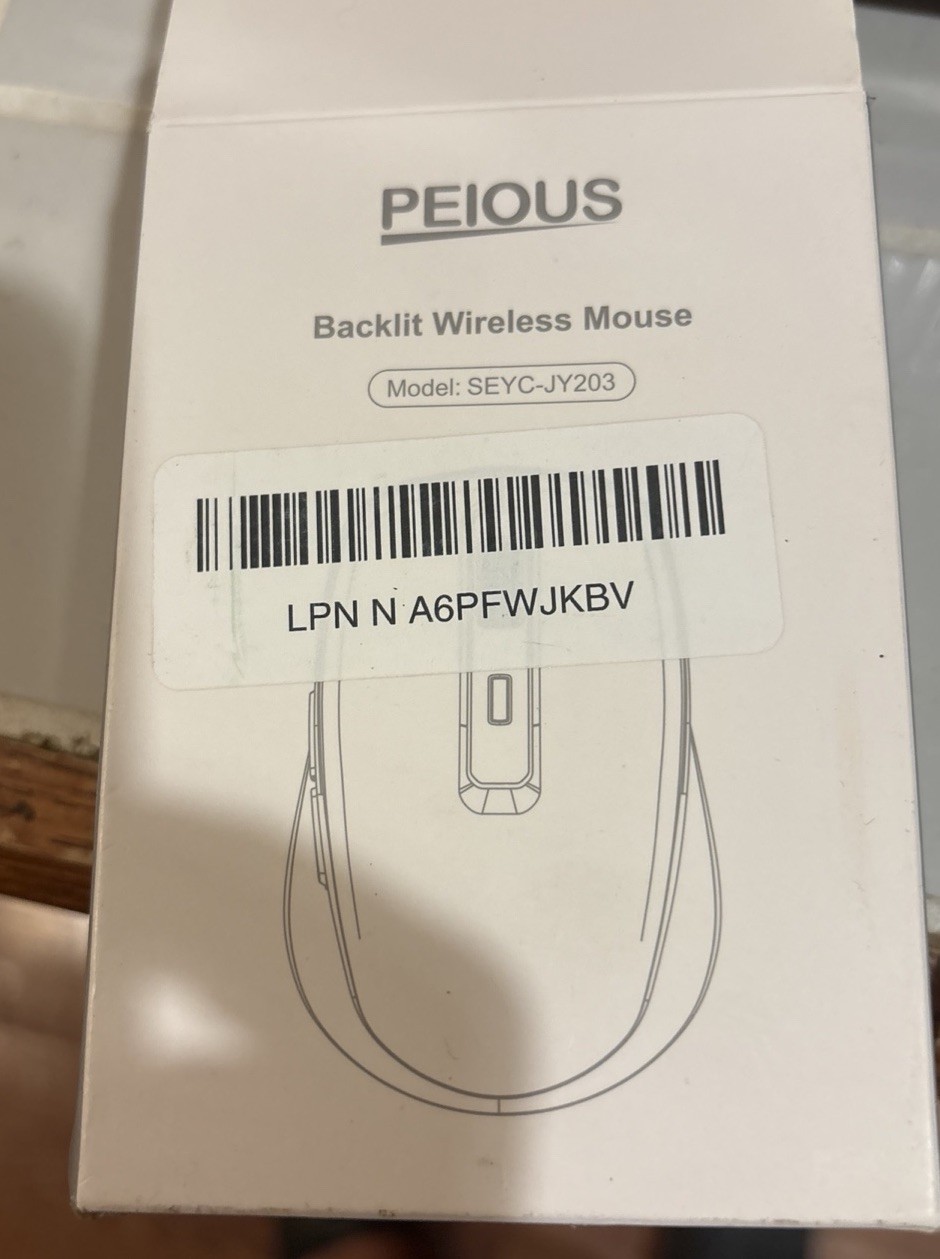 Peious Backlit Wireless Mouse SEYC-JY203 Gradient Pink Open Box New