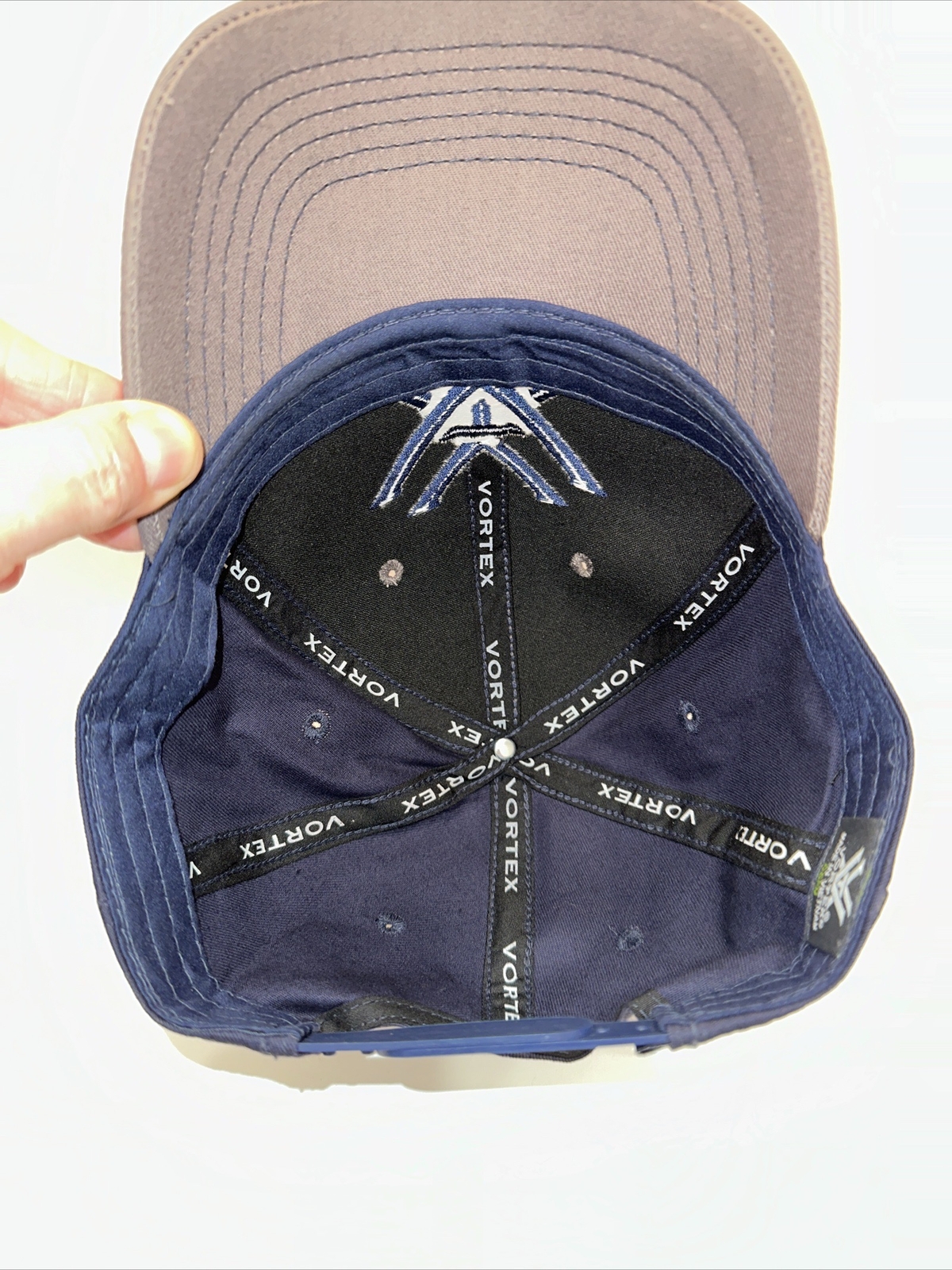 Vortex Snap Back Strap Gray and Blue Hat by Vortex Pristine Condition