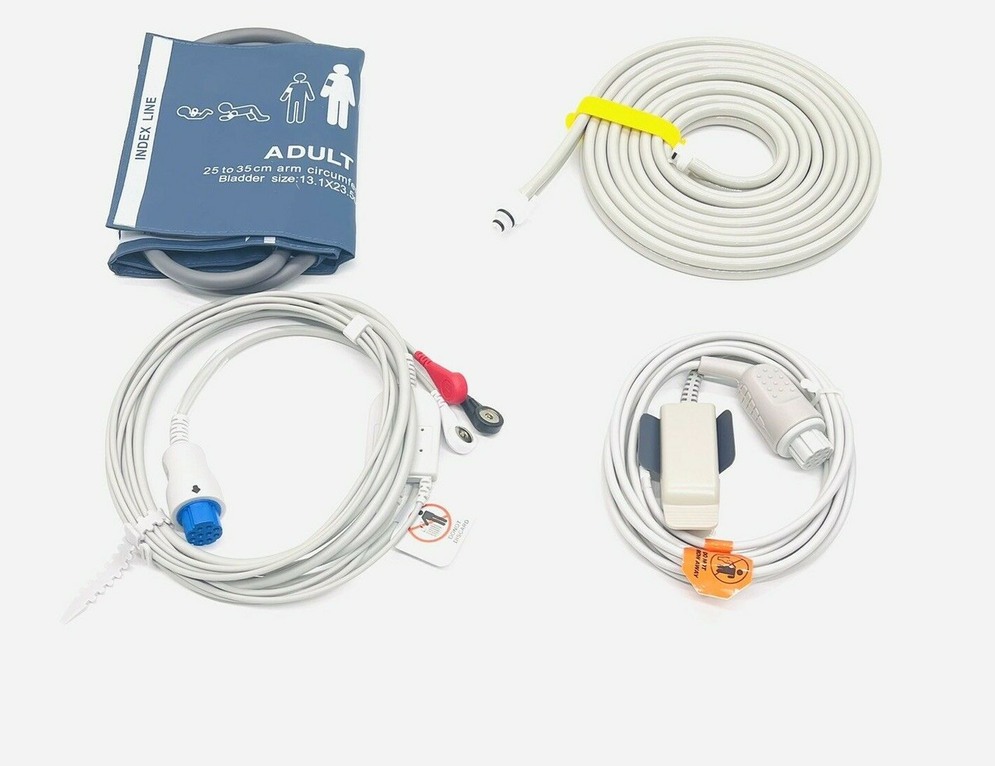 Datex Ohmeda Accessories Bundle - Cuff, Hose, SpO2, ECG - Same Day Shipping -USA