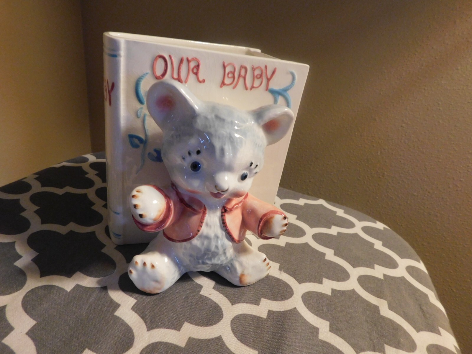 Napco Our Baby Teddybear Planter Vintage Mid Century No. S743