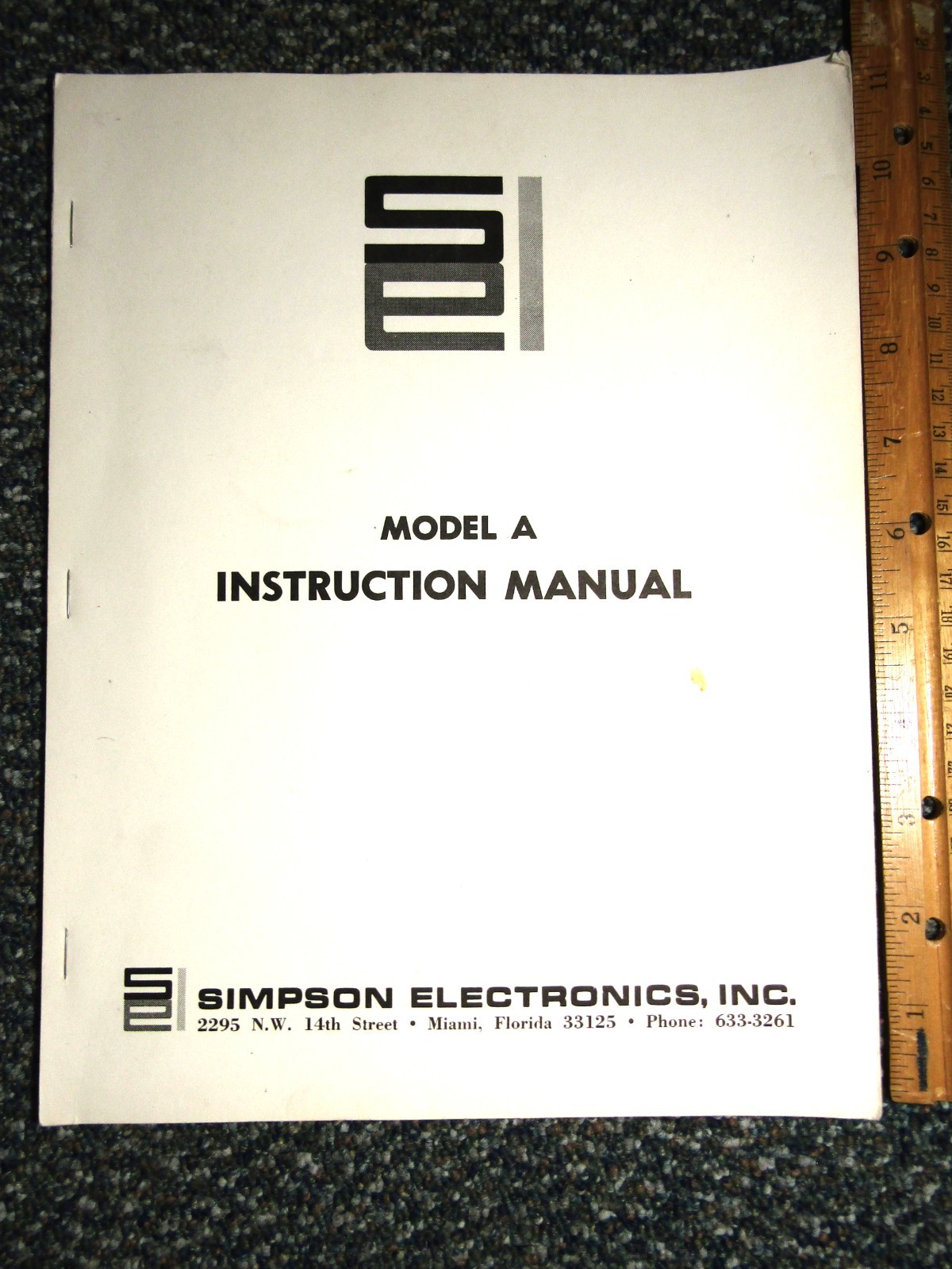 Simpson 4 Channel VHF-FM Radiotelephone Model A - Operator's Manual  ~ Original