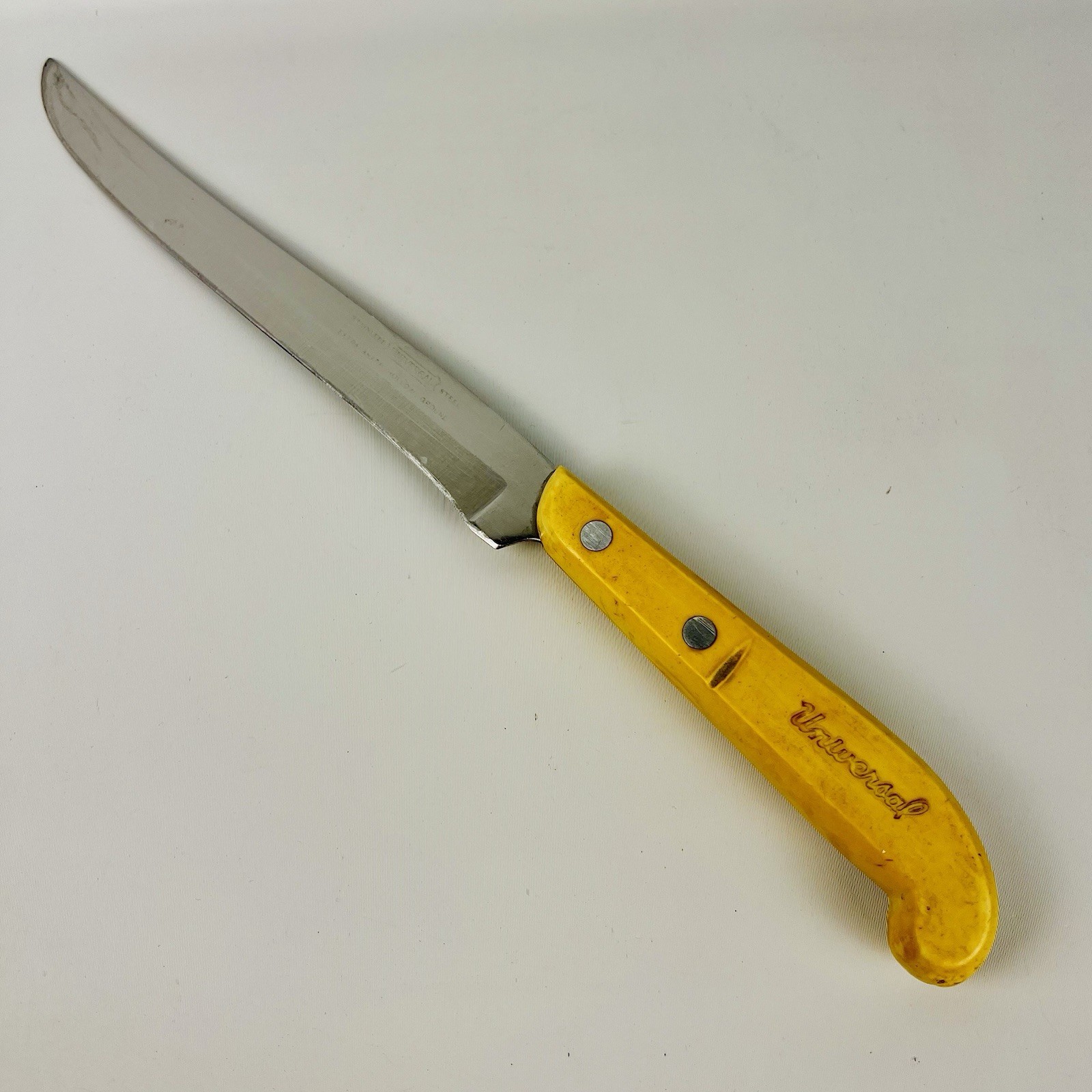 1950s Vintage 7" Blade UNIVERSAL ** Hollow Ground Stainless Slicing Knife USA