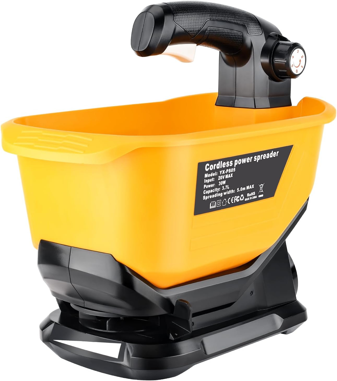 Salt Spreader for Dewalt 20V 60V Li-Ion Battery - Handheld Seed and Fertilizer P