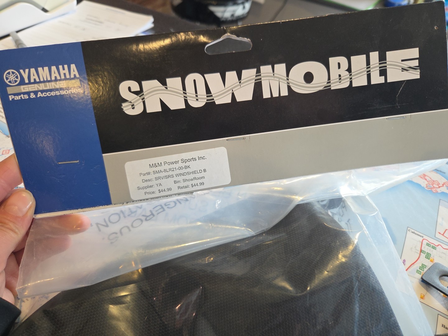 YAMAHA SNOWMOBILE WINDSHIELD BAG STORAGE SR VIPER SIDEWINDER SMA-8LR21-00-BK