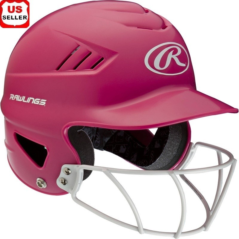 Coolflo Softball Batting Helmet W/ Face Guard Ventilation System One Size New