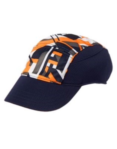 GYMBOREE GYMGO NAVY w/ GEOMETRIC PRINT ACTIVE BASEBALL CAP HAT XS 4 NWT