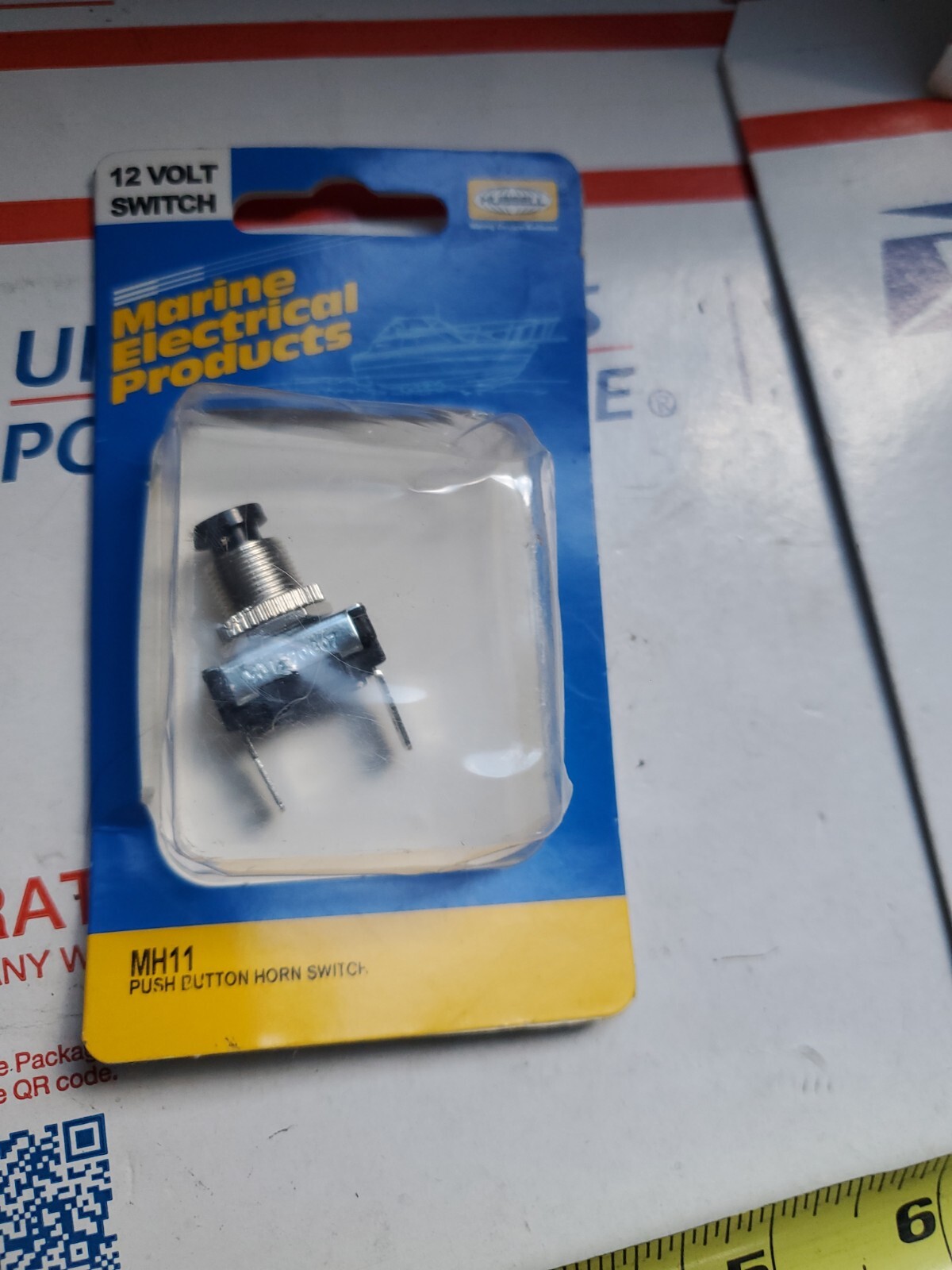Hubbell Wiring Device-Kellems Mh11 Miniature Push Button Switch, Spst, Black, U2