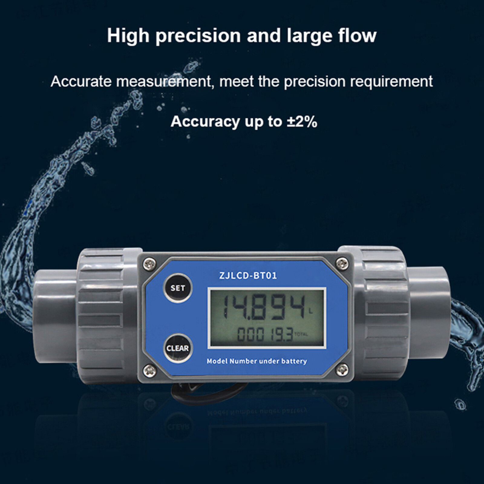 1“/1.2”/1.5“/2”/2.5“/3” LCD Turbine Flow Meter Digital Flow Meter Vacuum Gauge