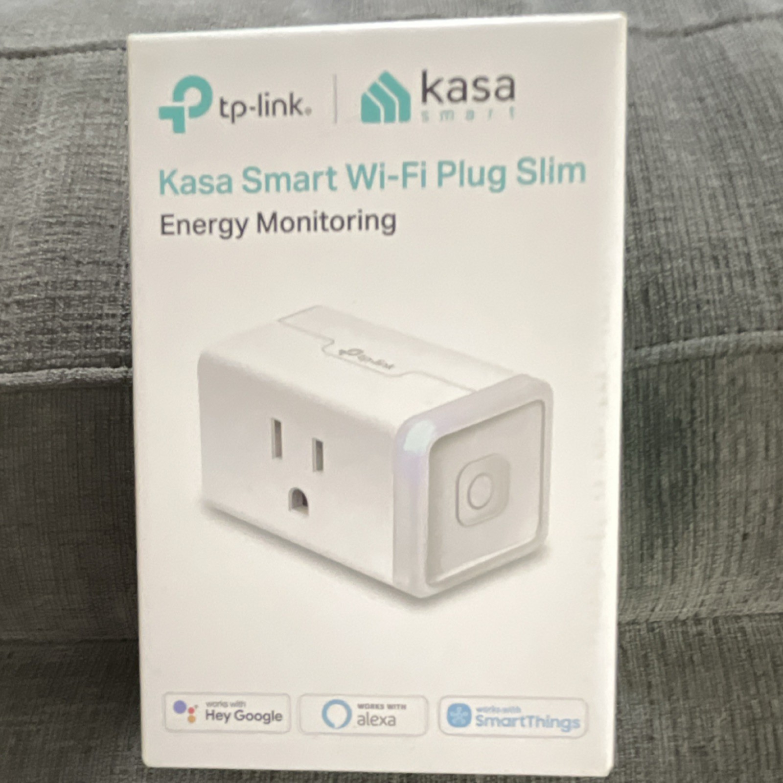 TP-LINK Kasa Smart Wi-Fi Plug Slim White Energy Monitoring, 1 Outlet Type B