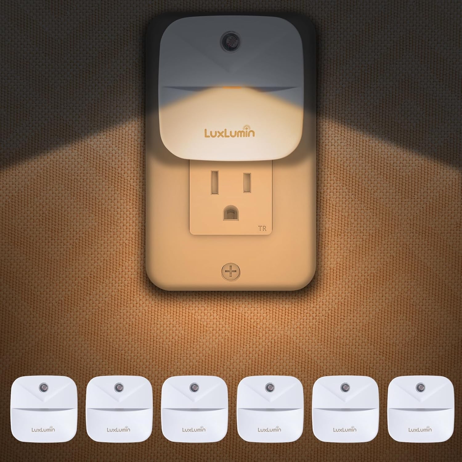 LED Night Lights Plug into Wall with Non-dimmable-6 packs, Warm White