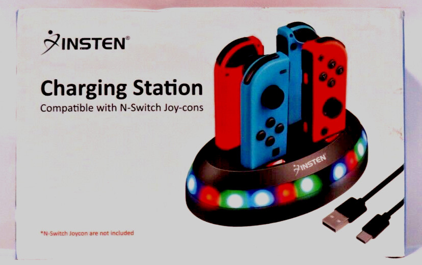 Insten Nintendo Switch Joy-con Controller Charger LED Light Charging Station New