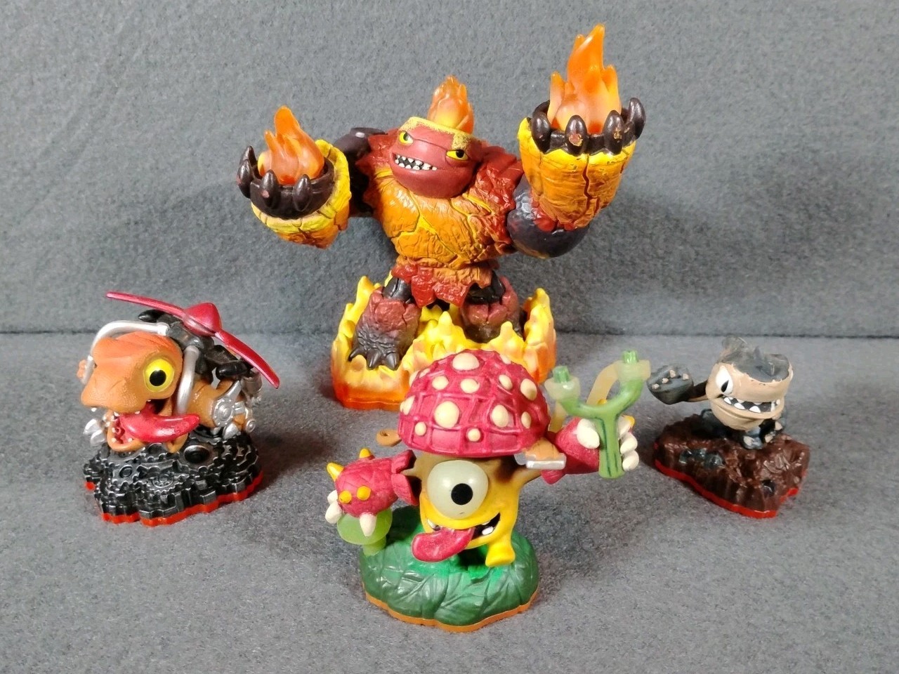 Skylanders Figures Lot of 4 | Hothead, Trap Team Chopper, Terrabite, Shroom Boom