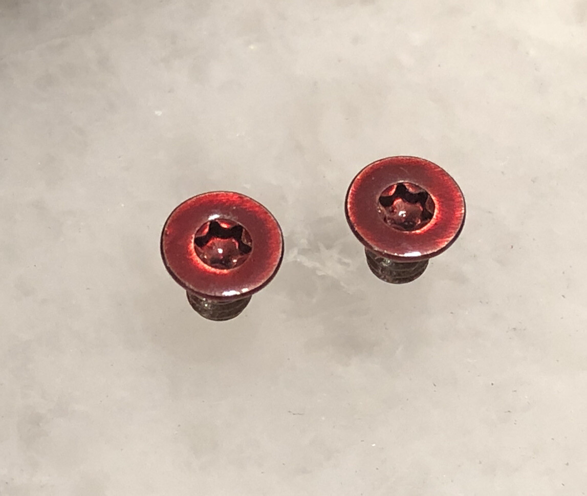 Red Pivot Torx Screws For Spyderco Shaman C229GP C229GPBK Knife Set of 2pcs