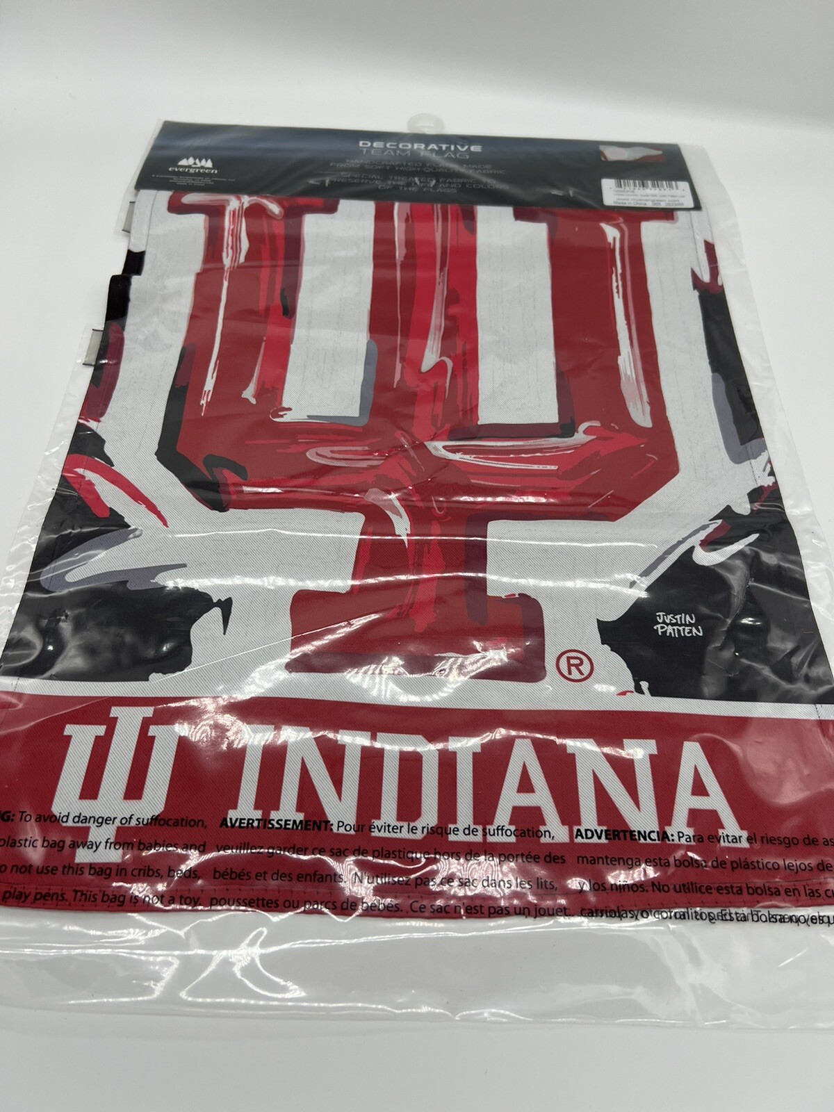 Indiana Hoosiers Garden Flag Two Sided 12.5" X 18" Justin Patten NCAA