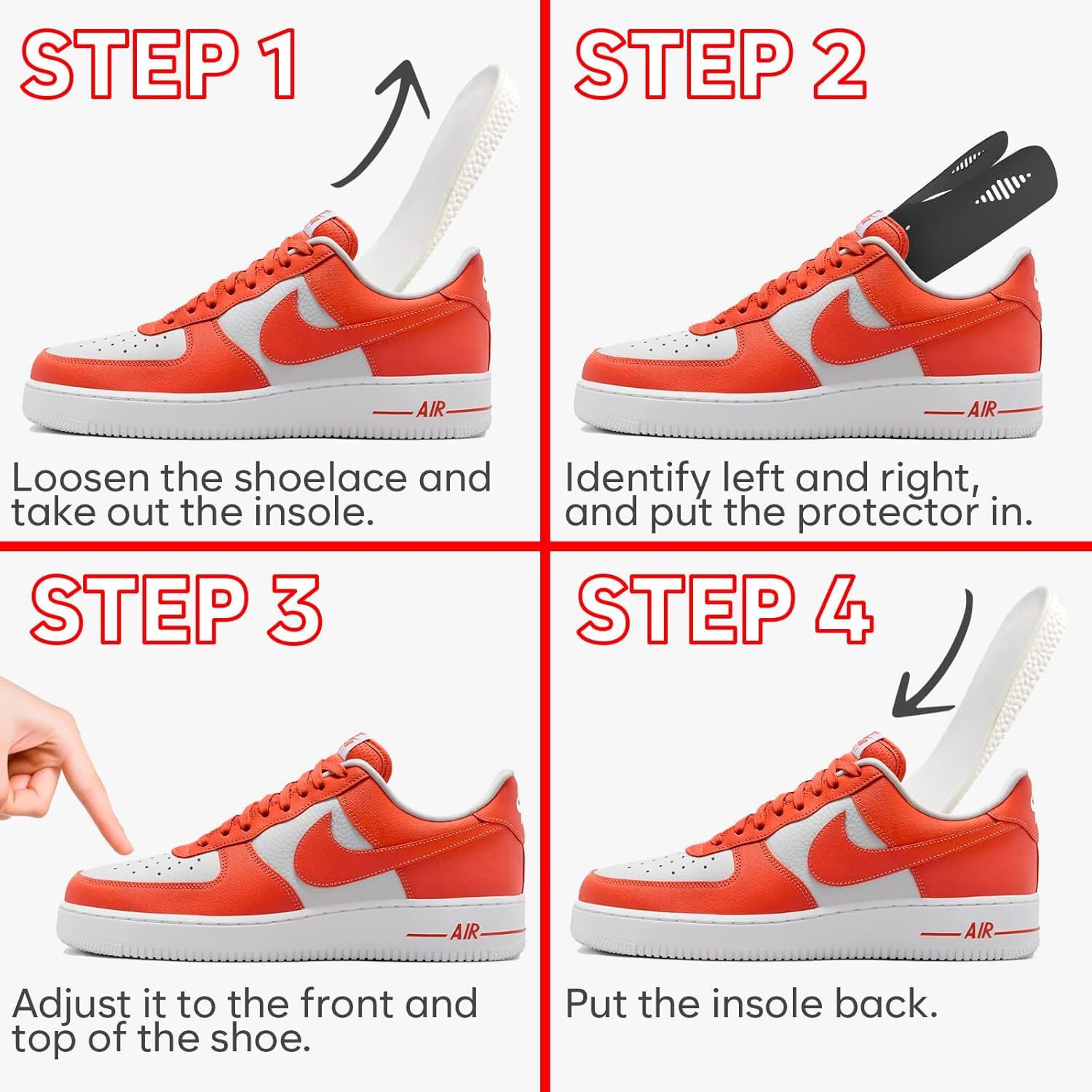 8 Pairs Shoe Crease Protector | Crease Protectors for Dunk Low, Air Force ...
