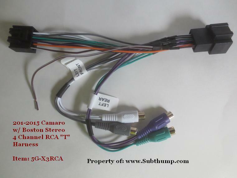 RCA Output T-Harness for 2010-2015 Camaro With Boston Acoustic Sound System