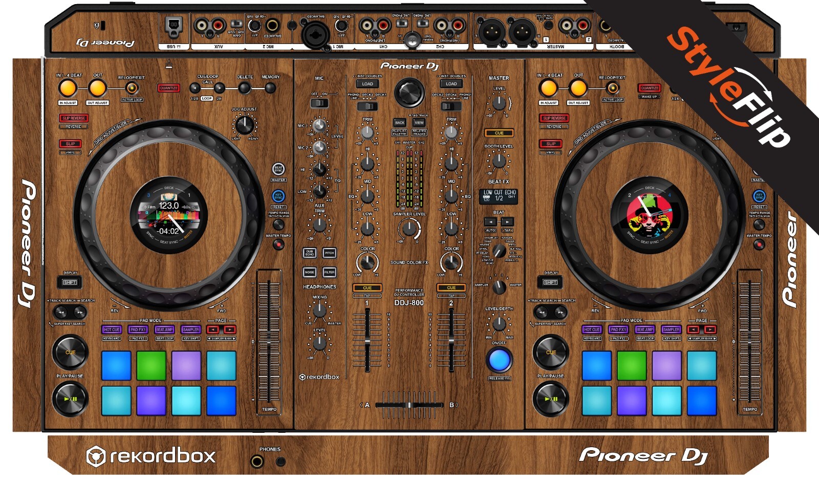 Pioneer DDJ-800 Skin | Color Wood 2 | Protective Decal | StyleFlip Skins
