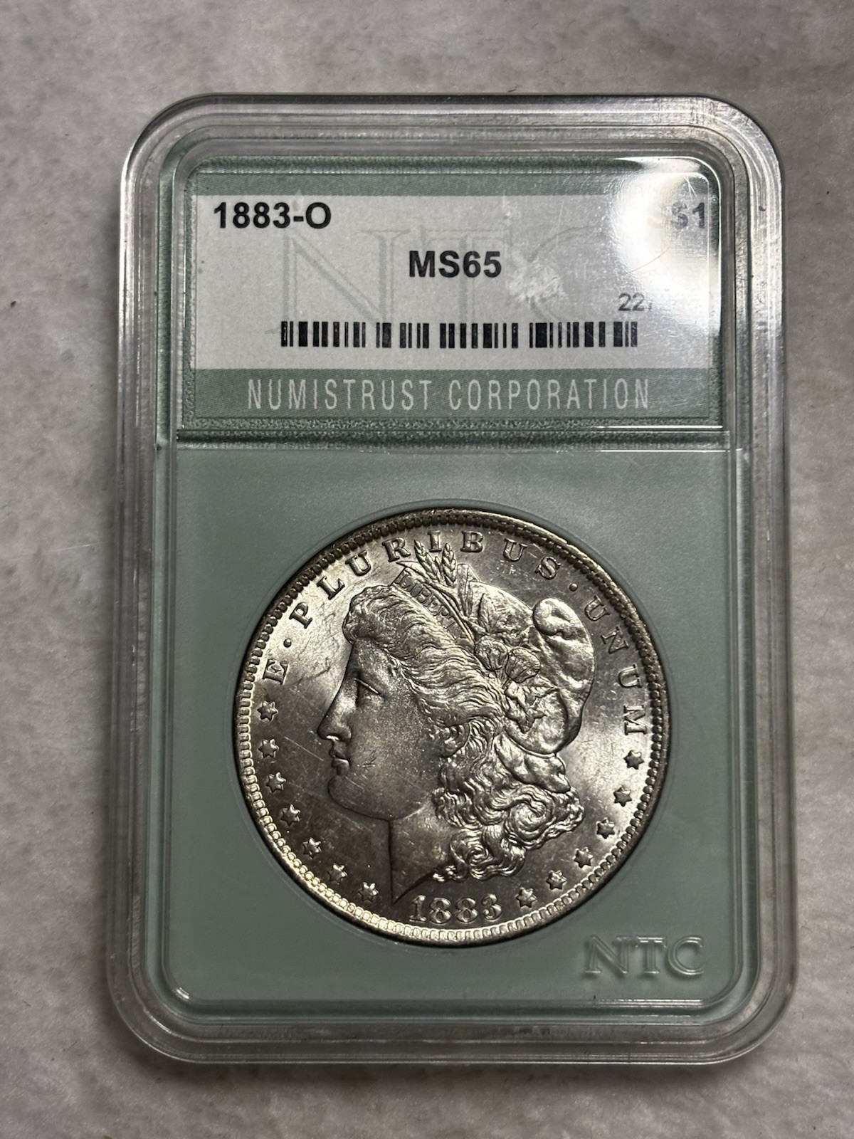 1883-O New Orleans Morgan Silver Dollar $1 Silver Business Strike NTC MS65