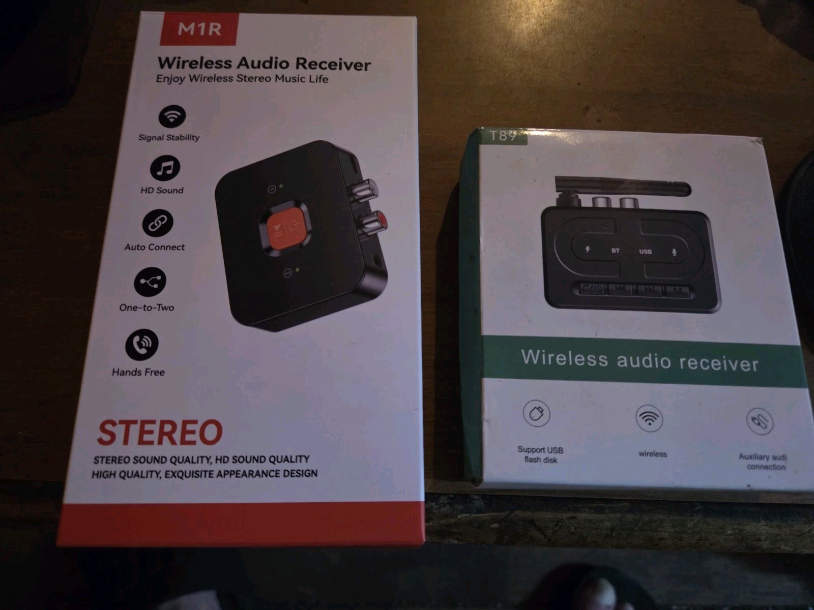2 Wireless Audio Receivers.  In Open Boxes