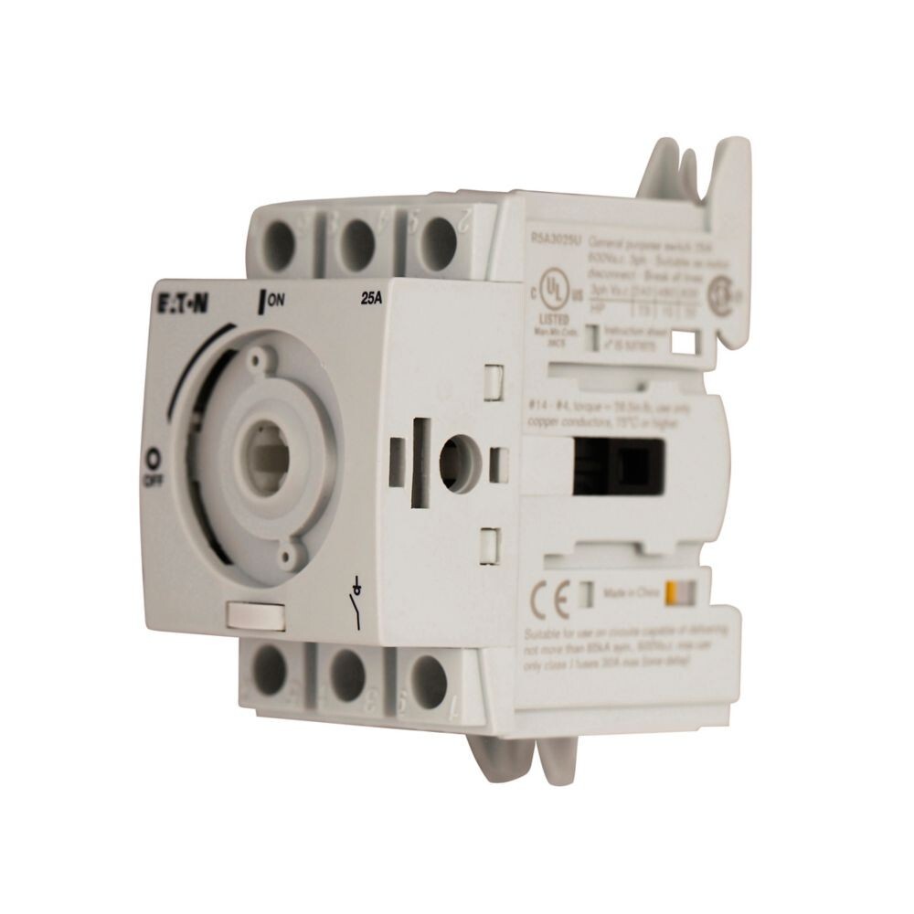 NEW EATON R5A3016U ROTARY DISCONNECT 16A 3 POLE 600VAC A FRAME NON-FUSIBLE