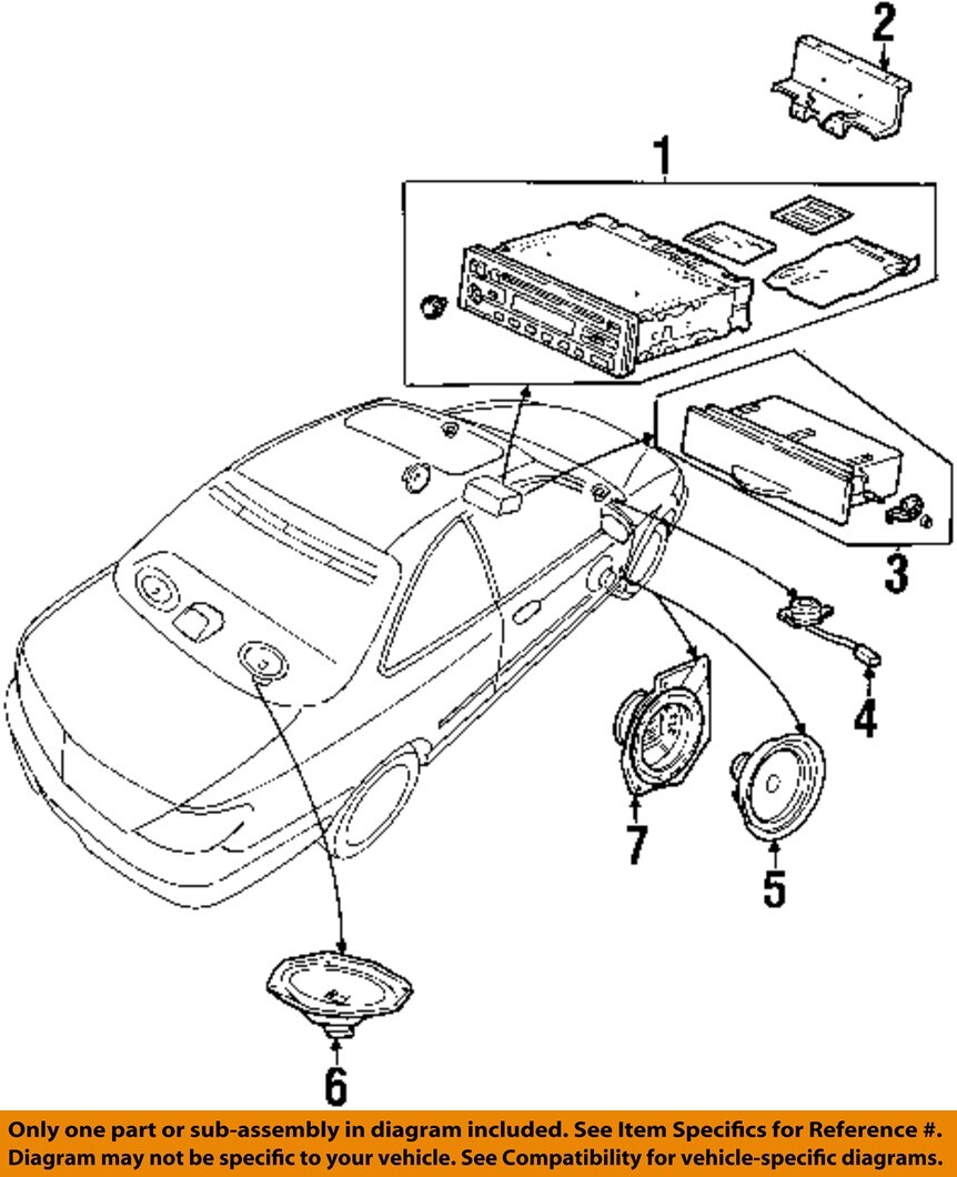 HONDA OEM 97-99 CL Console Sound System-Pocket 77781SY8A01ZA
