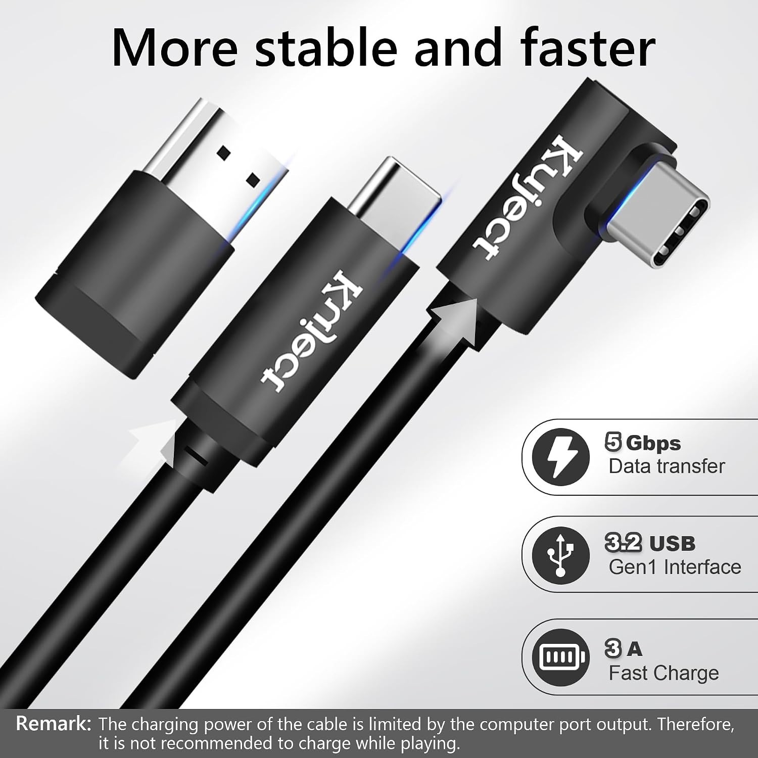 Flexible 16FT USB 3.0 Link Cable for Oculus Quest & Pico 4 - Fast Data Transfer