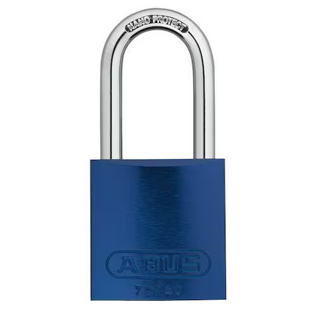 Abus 72 Hb/40-40 Kd Blue Lockout Padlock, Keyed Different, Aluminum, Blue, 1