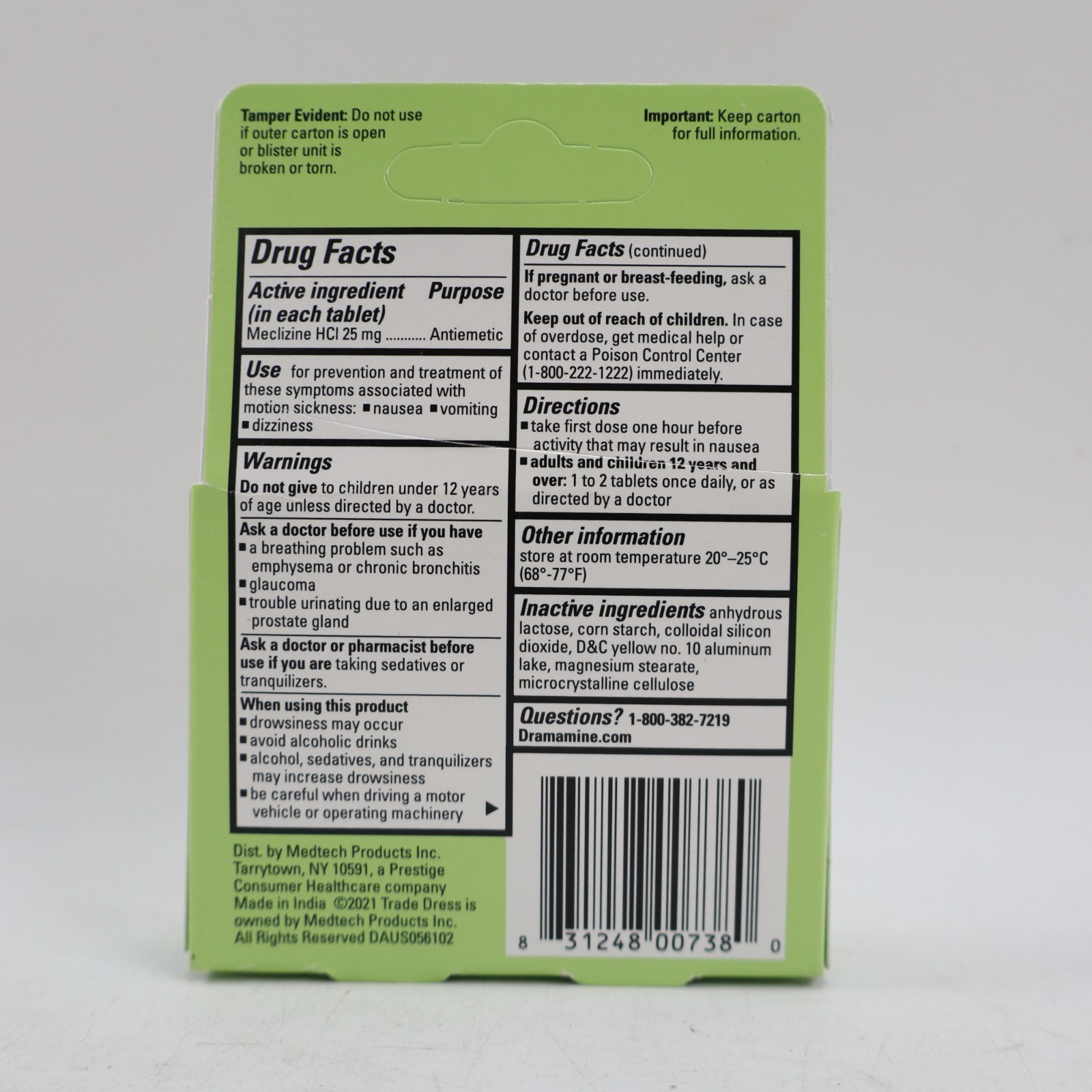 3 PACK Dramamine Long Lasting Formula Nausea Relief Tablets 10Ct EA Exp 12/2025+