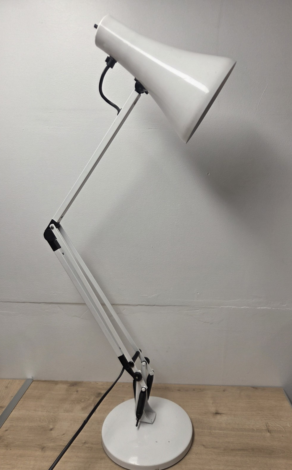 Vintage Anglepoise Lamp White Model 90 1970s 80s England Round Base SWITCH FAULT