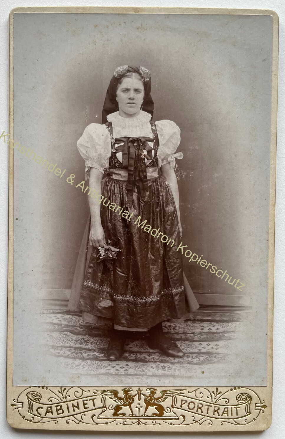 orig. KAB Cabinet Photo Photograph Lady Woman Fashion Circa 1890 Costume Dress