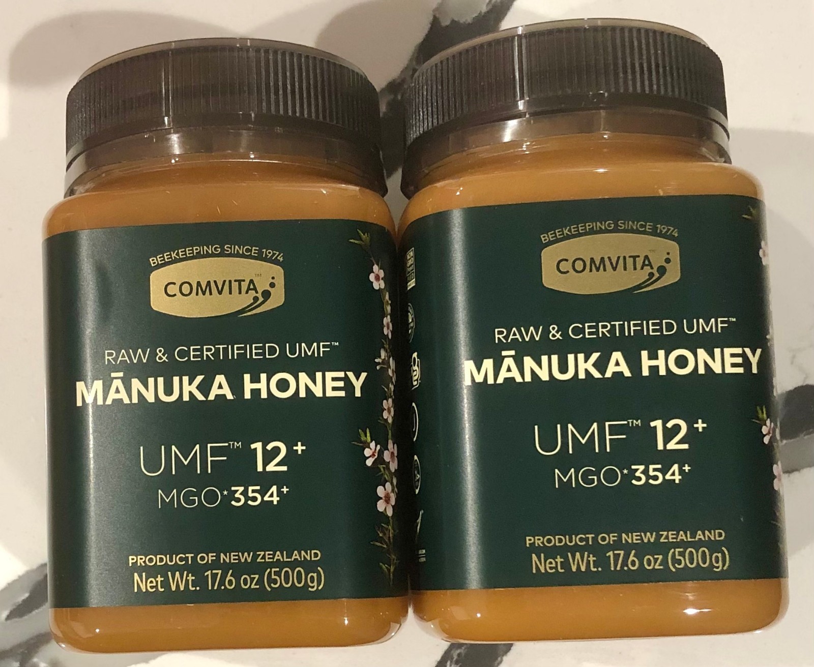 2 Manuka Honey UMF 12+ MGO 354+ 17.6oz, 100% New Zealand Raw Honey