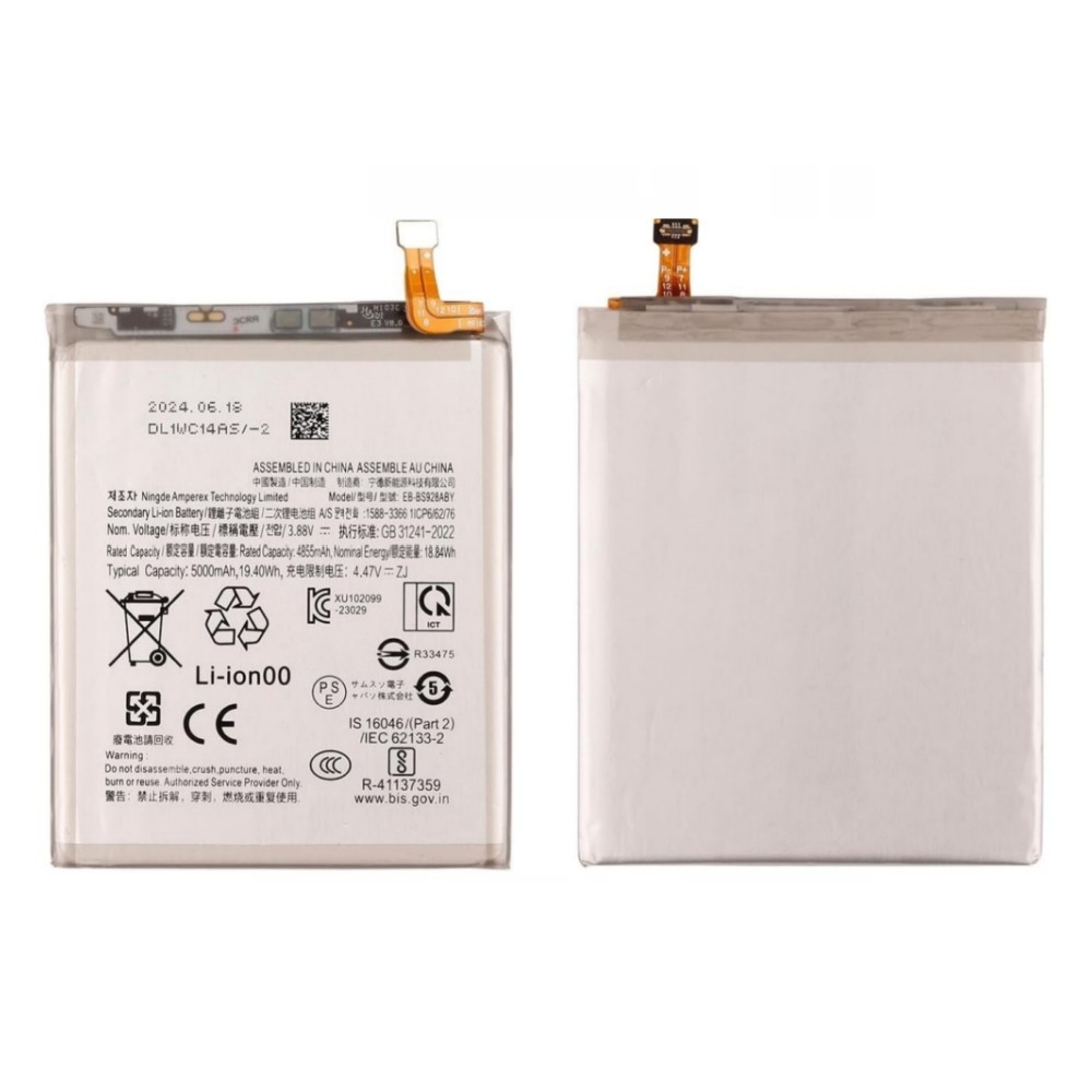 For Samsung Galaxy S24 Ultra SM-S928U EB-BS928ABY Battery Replacement 5000 mAh