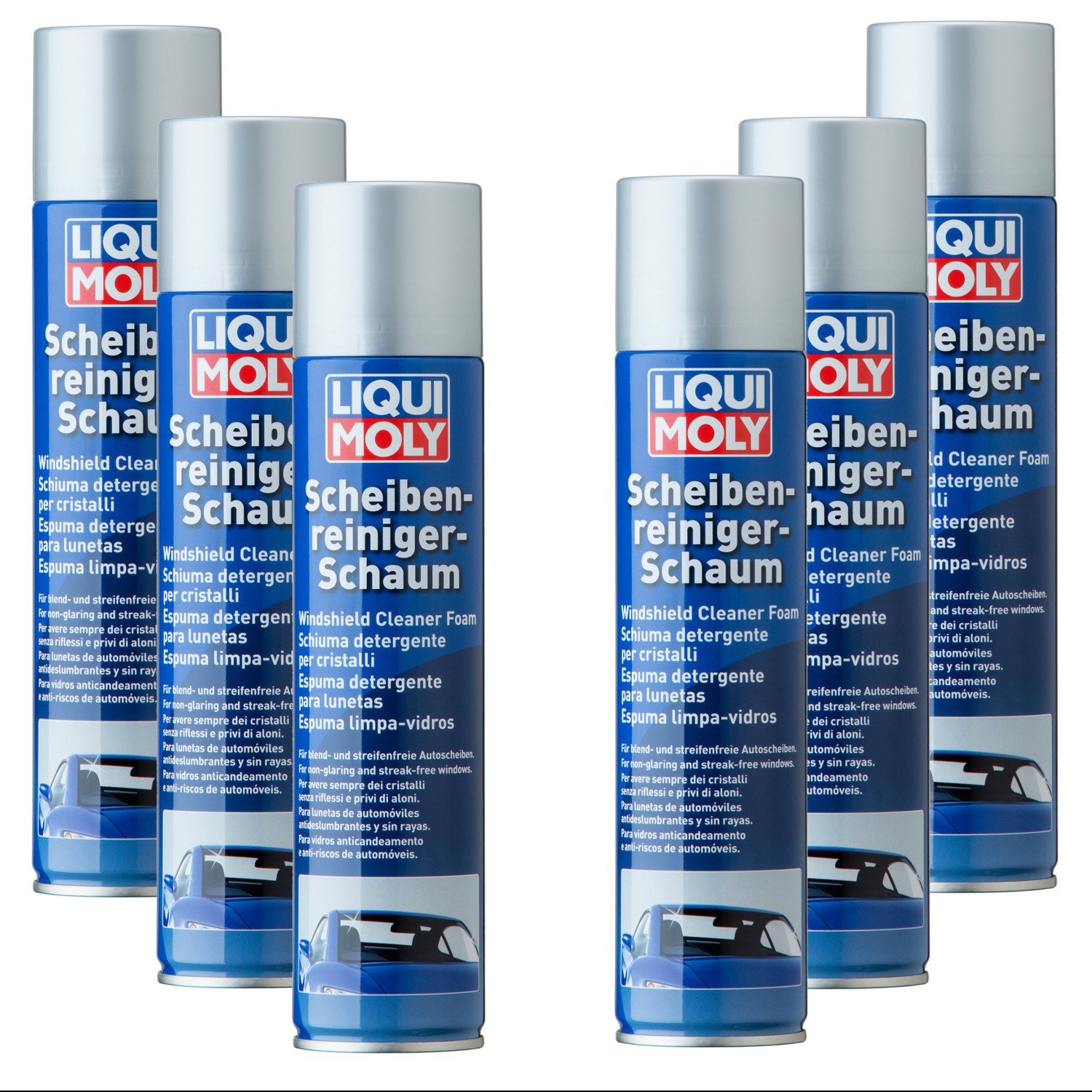 6X LIQUI MOLY 1512 Window Cleaning Foam Window Cleaner Car Care 300Ml