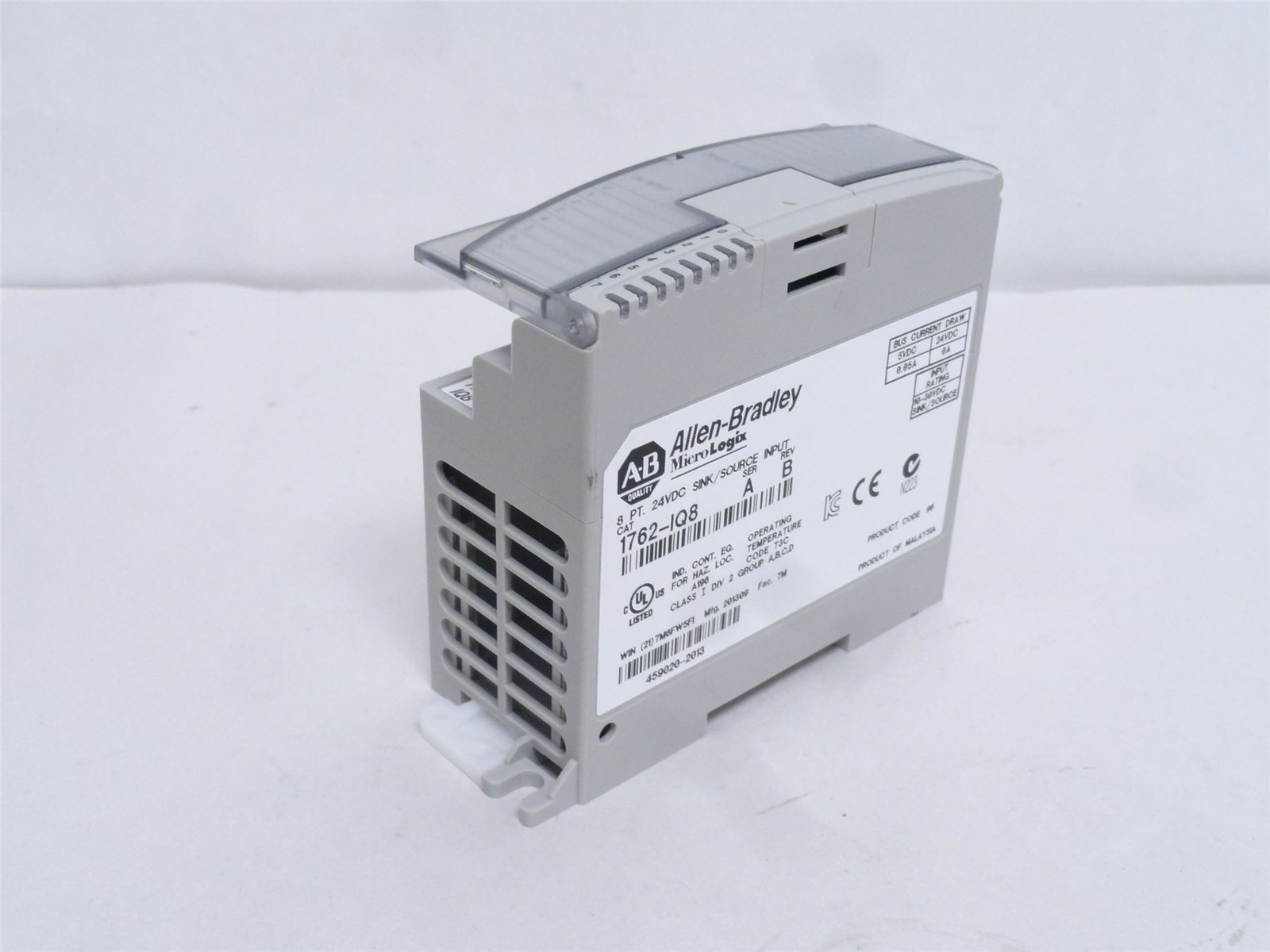 244597 New-No Box; Allen-Bradley 1762-IQ8 Input Module; MicroLogix; 24VDC; 8PT