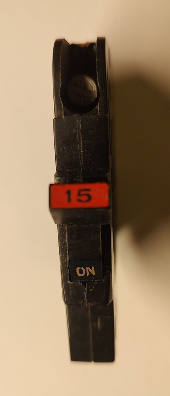 1-YEAR WARRANTY Federal Pacific Stab-Lok Red Handle Breaker NC15 FREE SHIPPING