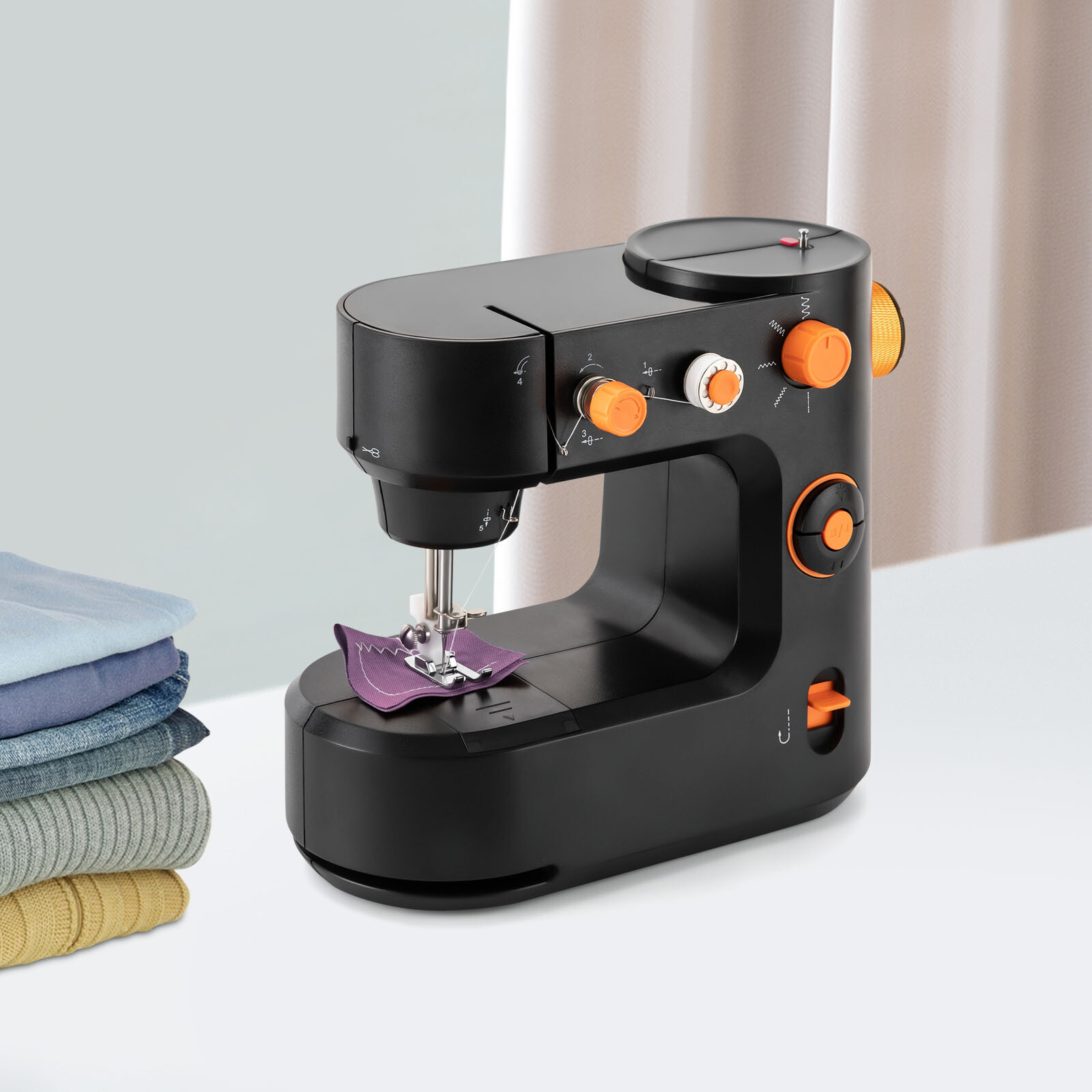 Portable Two Speed Sewing Machine, Free-Arm, Super Utility Stitch Sewing Machine
