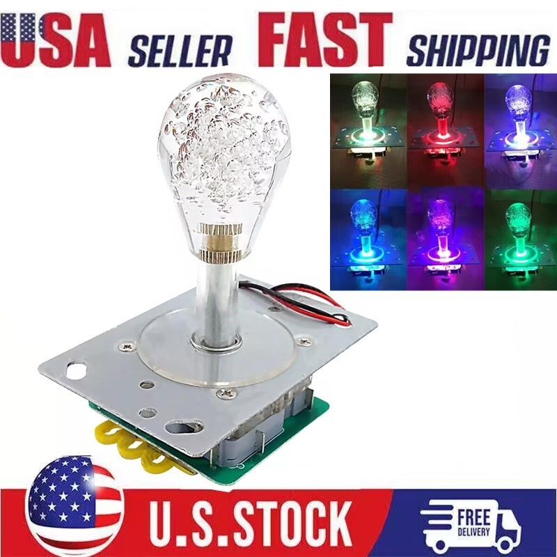 Arcade Joystick 5pin LED Colorful For MAME JAMMA & Arcade Fighting Joystick US