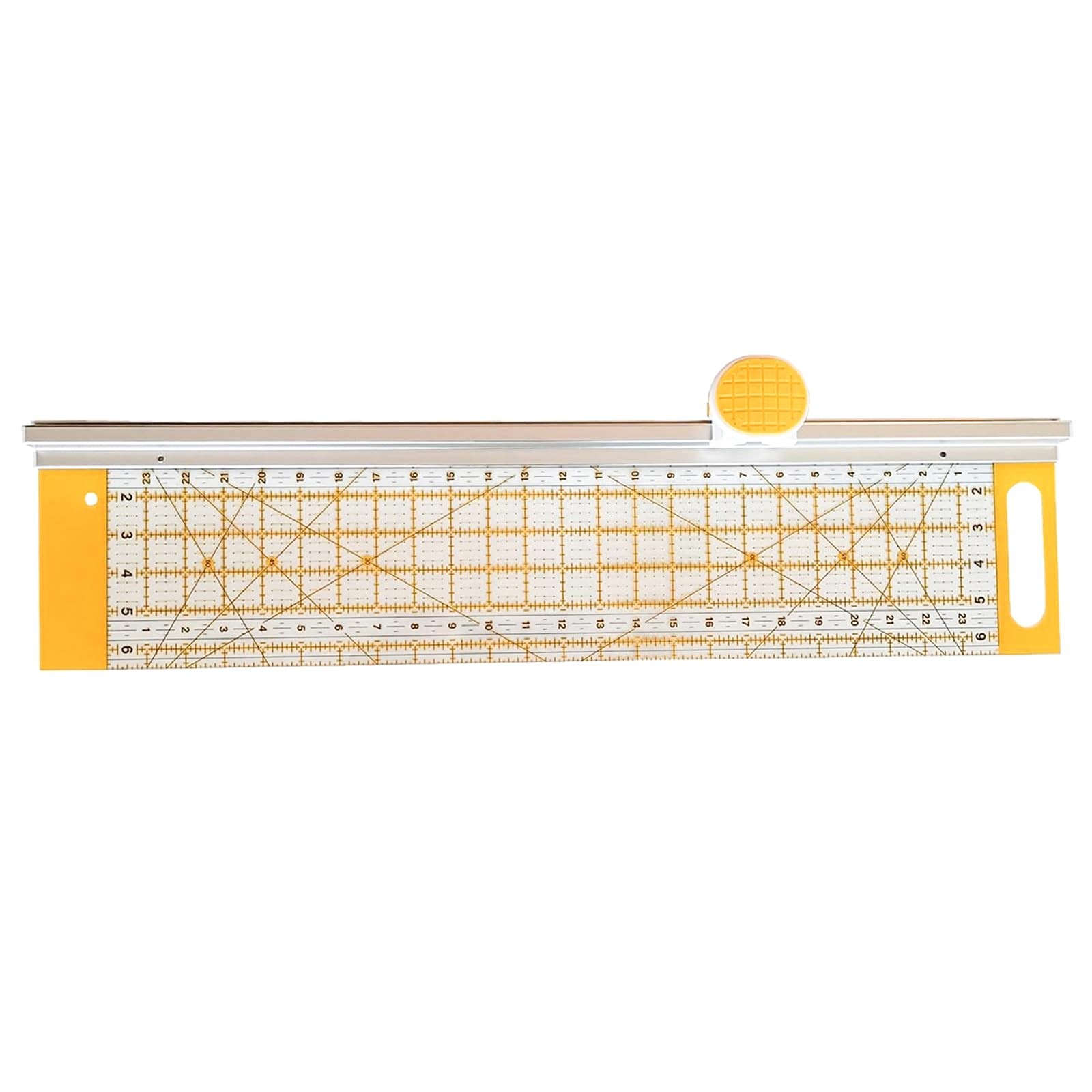 24"L x 6"W Rotary Cutter and Ruler Combo with 2Pcs Extra Blades, Fabric Cutte...