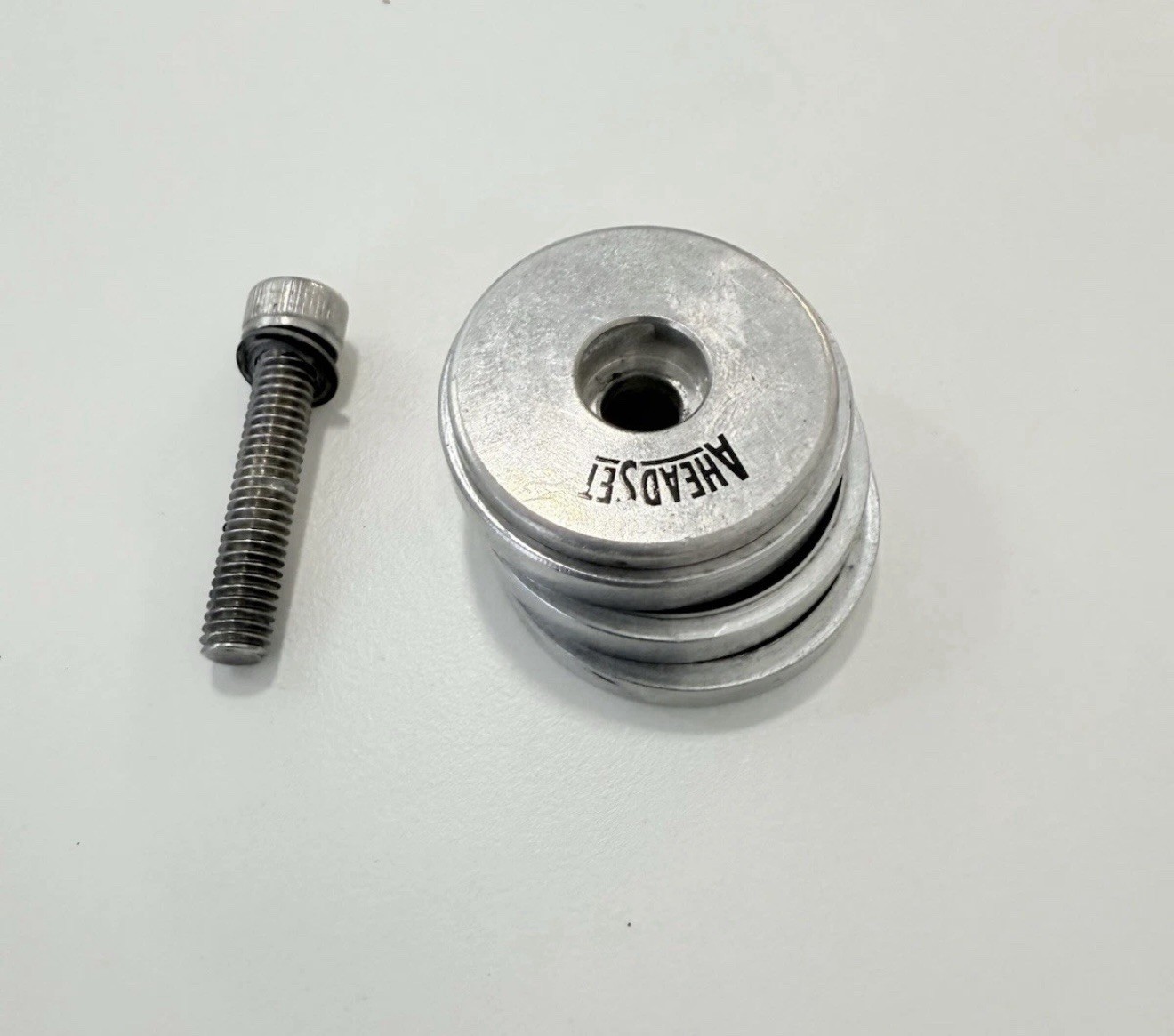 Vintage Aheadset Threadless Headset Top Cap + Bolt + 3x Spacers 1 1/8.