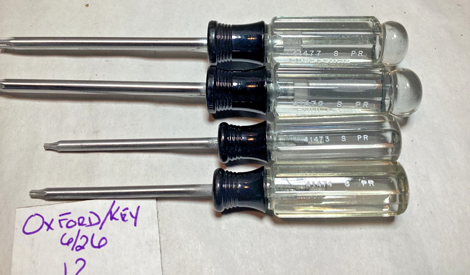 4 vintage Craftsman Torx screwdrivers T10 T15 T27 T30