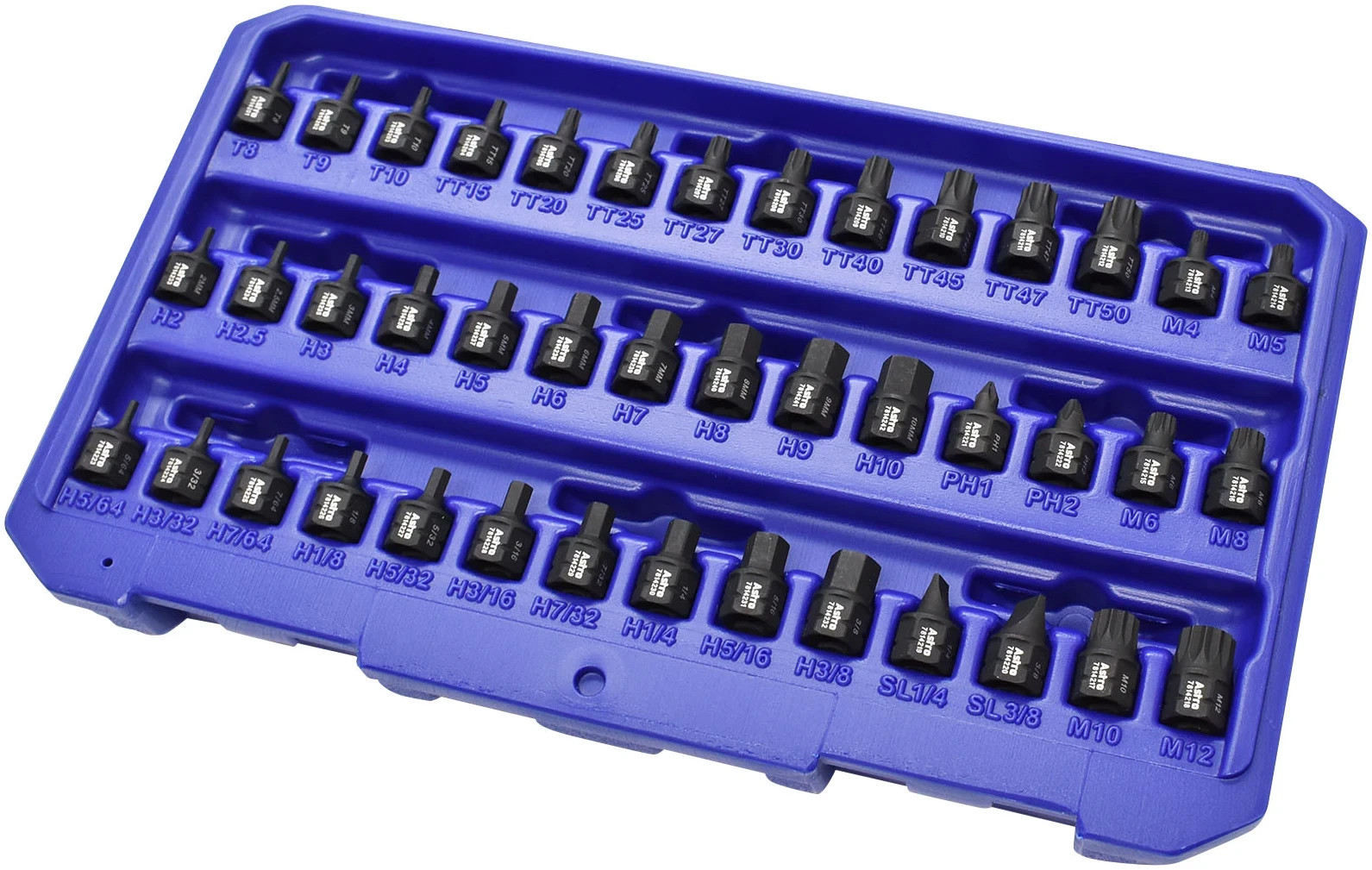 Astro Pneumatic 78142 42pc Low Profile Nano Impact Bit Socket Set 1/4 Drive New