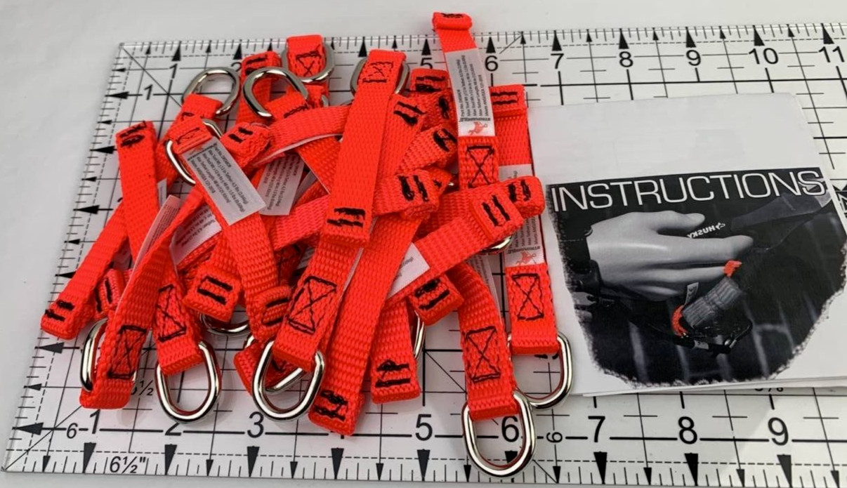 22 Pcs Stronghold DRSMOR  0.5" Wide Orange Webbing and D-Ring Attachment