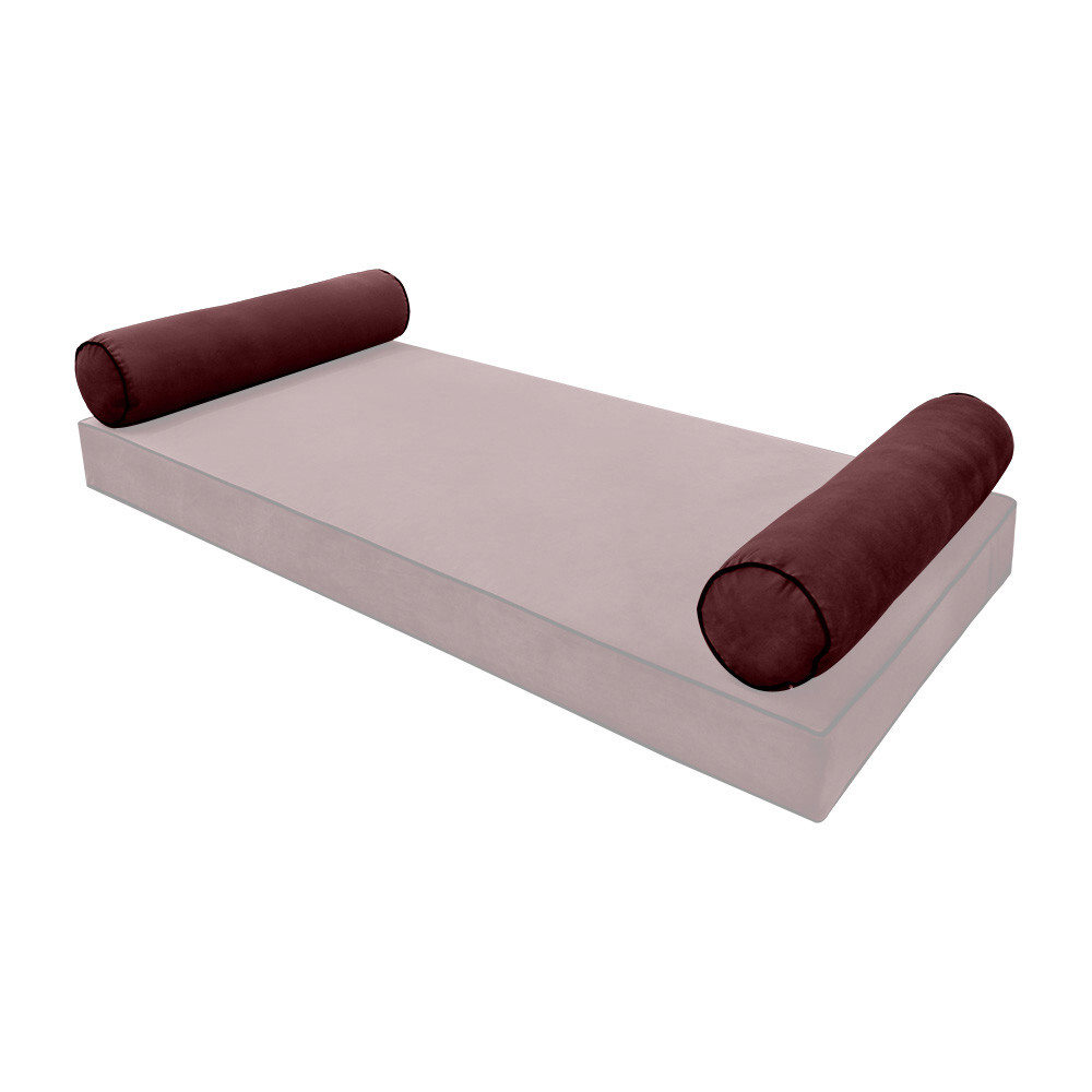 SLIPCOVER ONLY Contrast Full Style V5 Velvet Indoor Daybed Bolster Cushion AD368