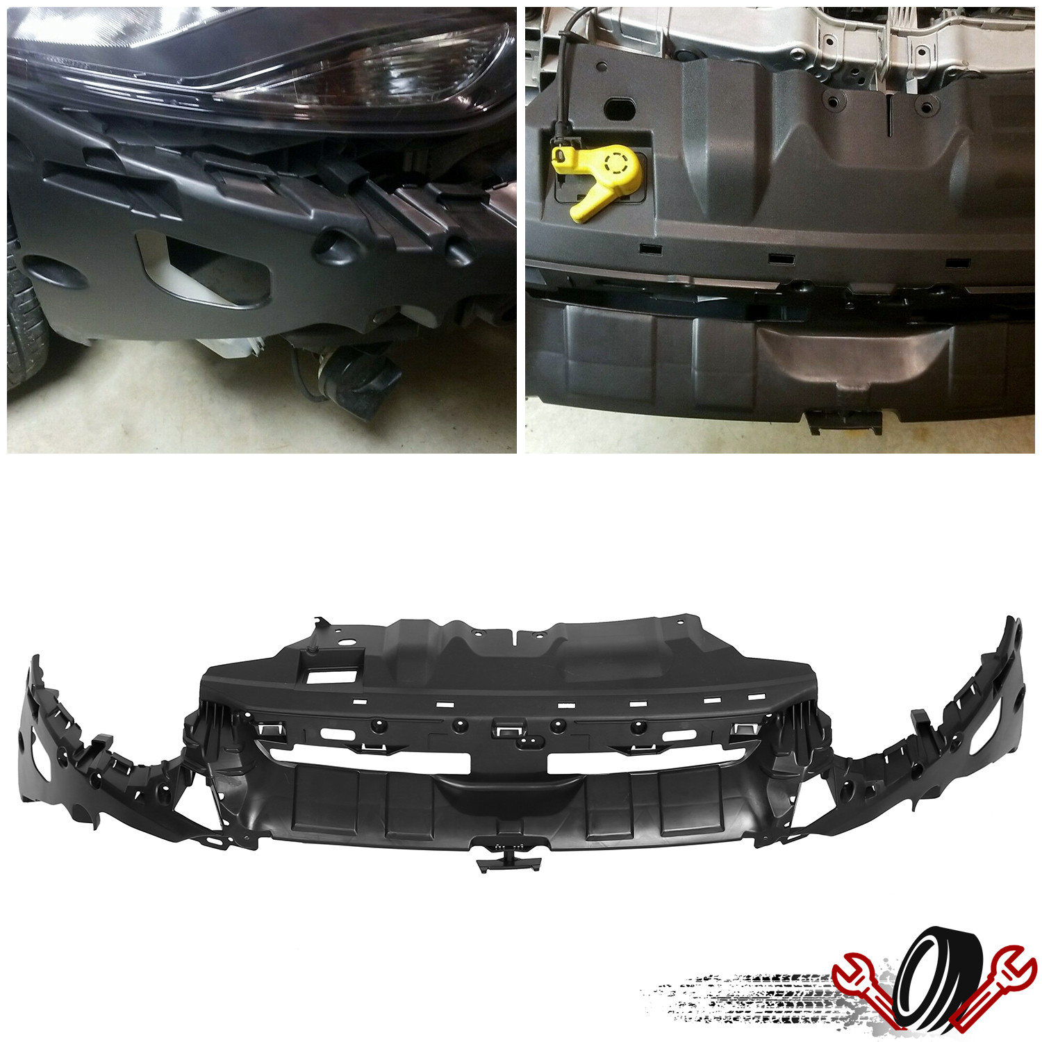 Front Bumper Cover Support Mounting Black For Ford Focus Hatchback Sedan 2012-14