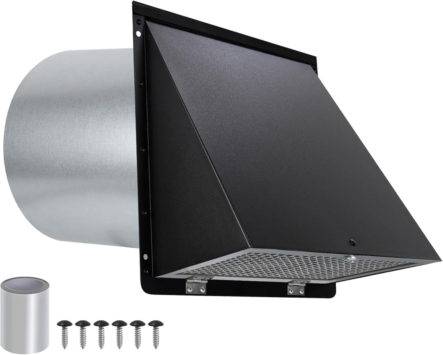 10 Inch Wall Vent Cover,Exhaust Vent Hooded Wall Vent with Screen and Damper,Out