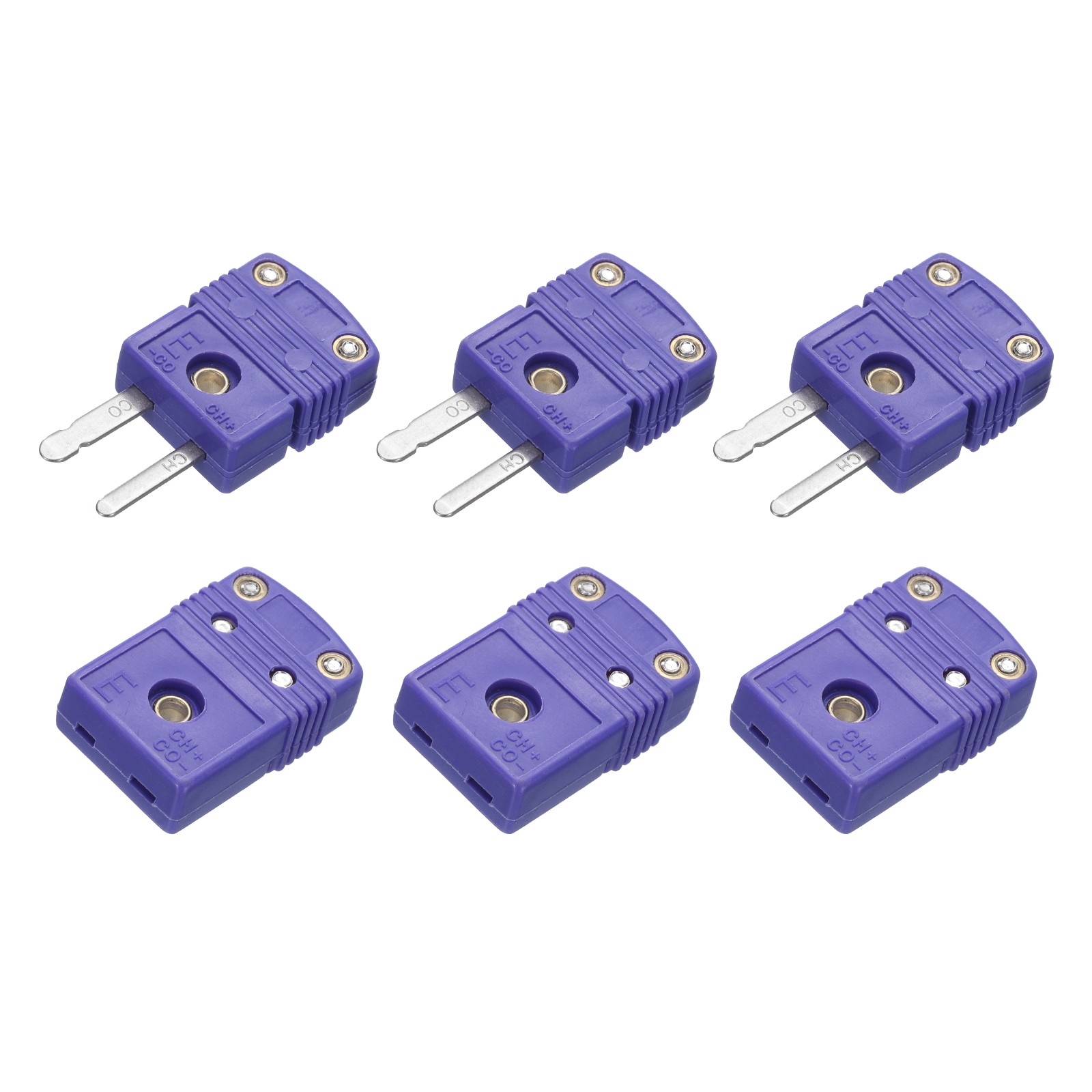 Mini E Type Thermocouple Wire Connectors Male Female Plug 220°C(428°F) 3 Set